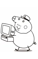 Peppa Pig kleurplaat 25
